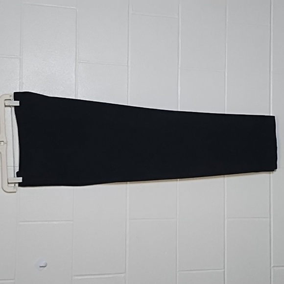 Yves St Clair Vintage Sueded Stretch Pleated Straight Leg Trouser Pants Black 10 - Picture 11 of 11